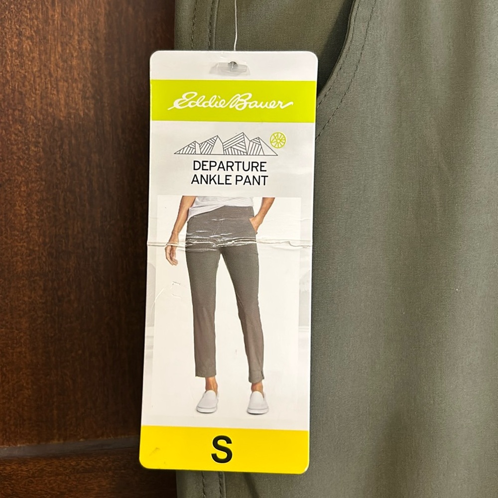 Eddie Bauer Departure ankle pants “dark thyme”/olive green NWT size S